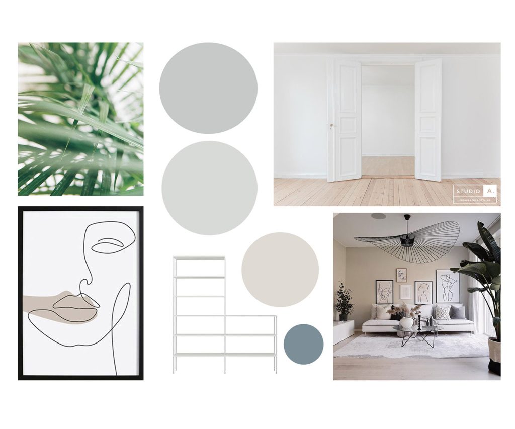 Moodboard met logo Studio A