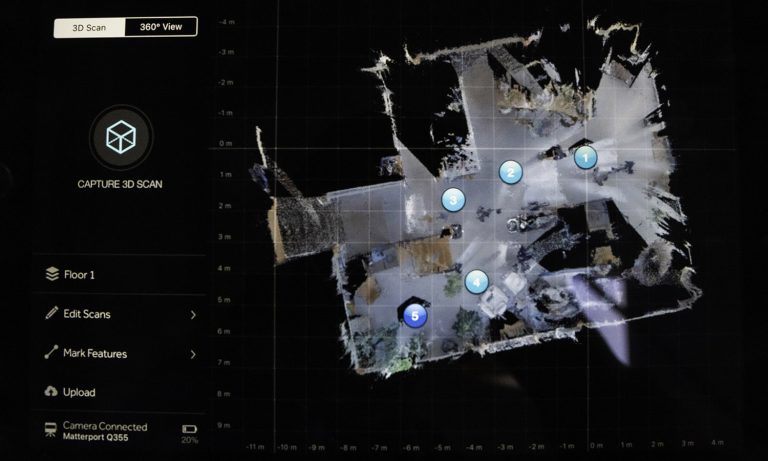 Matterport scan van een woning