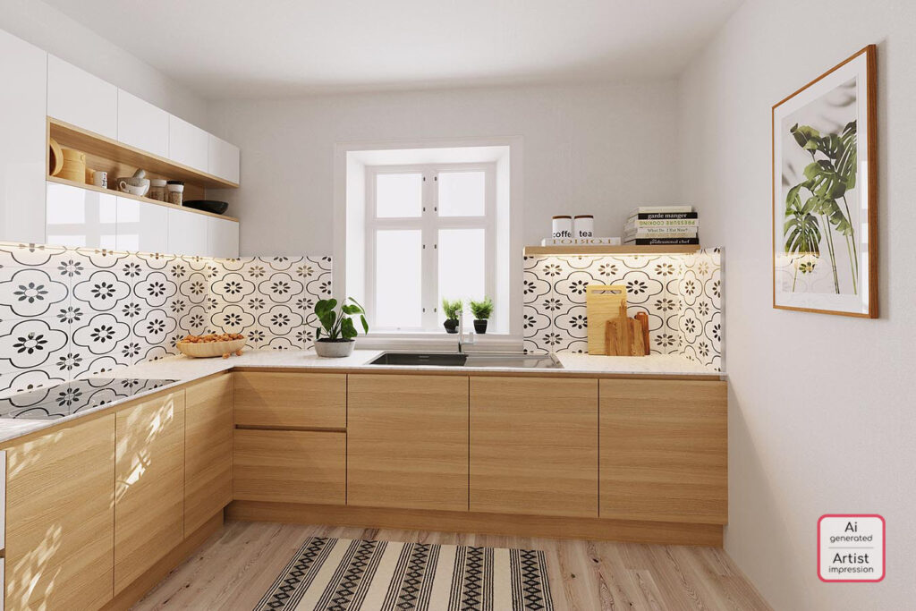 Artist interieur impressie keuken