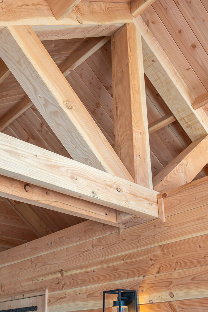 Detail dak interieur houtbouw holland